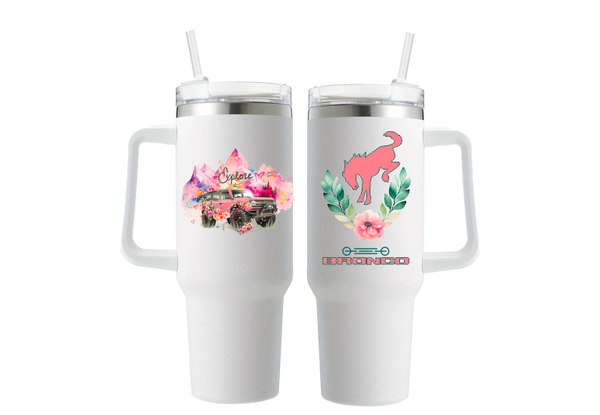 Bronco Floral 40oz Tumbler