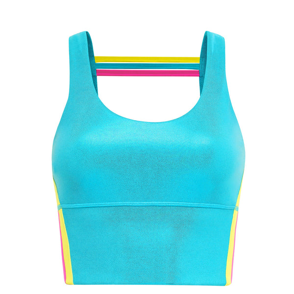 Barbara Girl Long Sports Bra - Blue