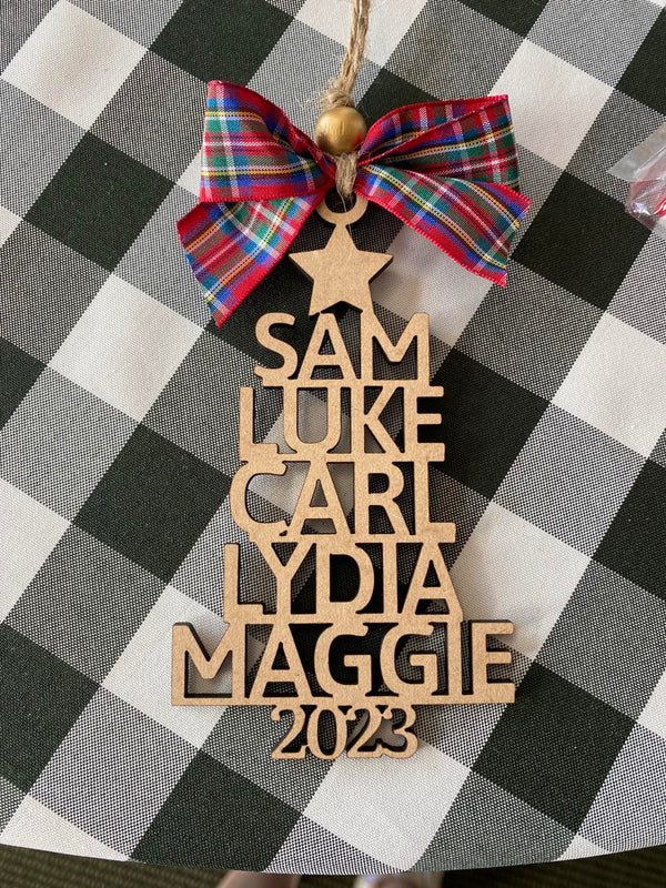 Christmas Ornament - Family Names