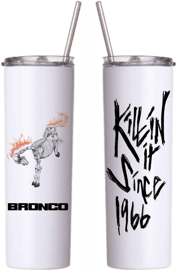 Bronco Skeleton Horse Tumbler