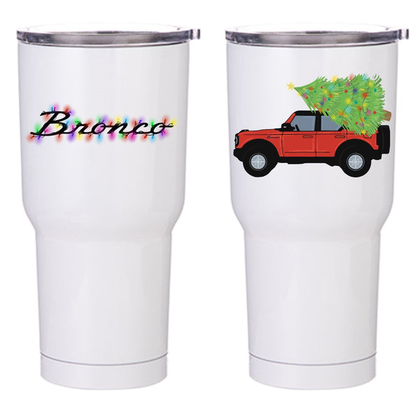 Bronco with Christmas Tree Tumbler