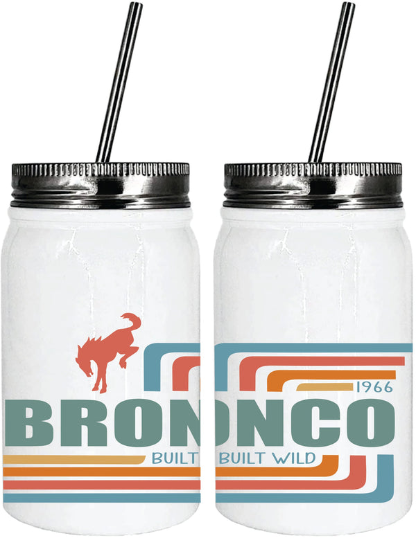 Bronco Built Wild Mason Jar Tumbler