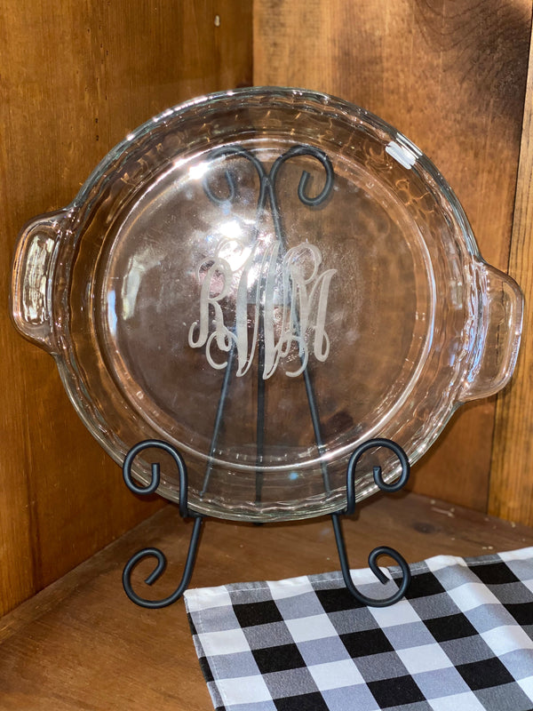 Etched Glass - Pie Plate