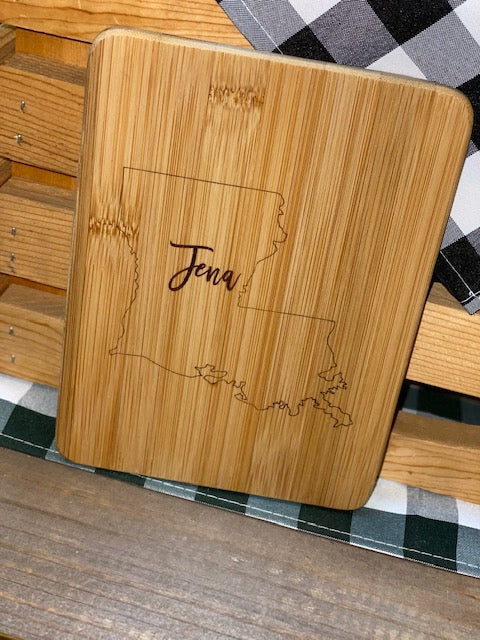 Engraved Cutting Board Jena Louisiana