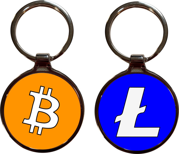 Bitcoin Litecoin Key Chain