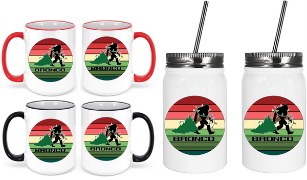 Bronco Christmas Sasquatch Drinkware